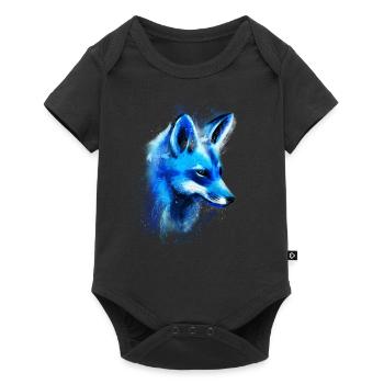 Renard dessiné à la main - Body à manches courtes Premium Bébé - noir - Devant
