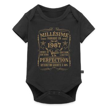 Millésime Fabriqué En 1987 Vieilli à La Perfection - Body à manches courtes Premium Bébé - noir - Devant