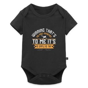 Gagner le football - c’est la chose la plus importante pour - Body à manches courtes Premium Bébé - noir - Devant