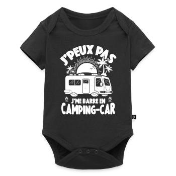 Camping Car Je Peux Pas Je Me Barre En Camping Car - Body à manches courtes Premium Bébé - noir - Devant