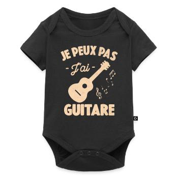 Je Peux Pas J'ai Guitare Cadeau Guitariste - Body à manches courtes Premium Bébé - noir - Devant