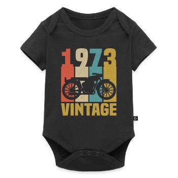 1973 Anniversaire Motard Vintage Cadeau Moto - Body à manches courtes Premium Bébé - noir - Devant