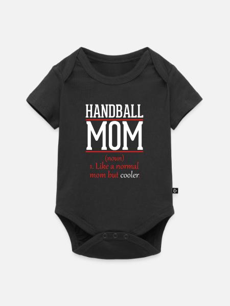 Handball Mama wie eine normale Mutter nur cooler - Premium kortærmet baby-body  - sort