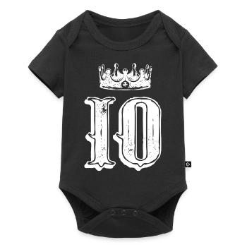 Couronne de 10 chiffres - Body à manches courtes Premium Bébé - noir - Devant