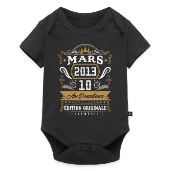 Mars 2013 10 ans d'excellence édition originale - Body à manches courtes Premium Bébé - noir - Devant
