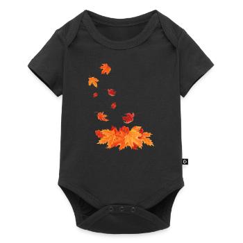 Autumn leaves that fall - Baby Premium short-sleeve bodysuit - black - Front