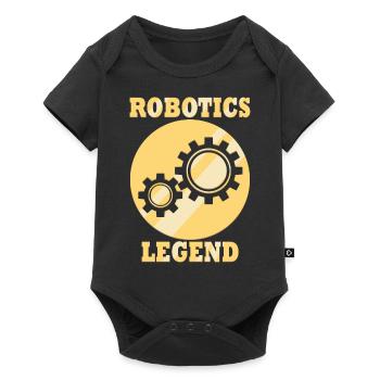Ingénieur mécanicien, légende de la robotique, - Body à manches courtes Premium Bébé - noir - Devant