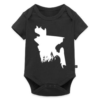 Bangladesh map flag - Baby Premium short-sleeve bodysuit - black - Front
