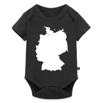 Drapeau de carte Allemagne - Body à manches courtes Premium Bébé - noir - Devant