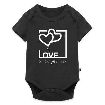 L’amour est dans l’air (blanc) - Body à manches courtes Premium Bébé - noir - Devant
