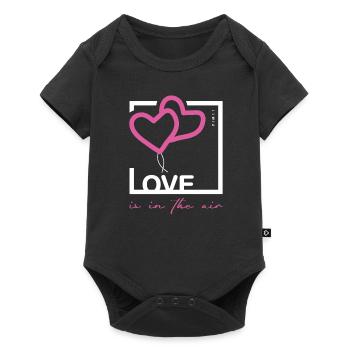 L’amour est coloré dans l’air - Body à manches courtes Premium Bébé - noir - Devant