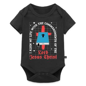 Jesus Christ Commandments Bible Study Quotes - Baby Premium short-sleeve bodysuit - black - Front