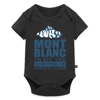 Bergsteigen Mont Blanc Wandern - Baby Premium Kurzarmbody - Schwarz - Vorne