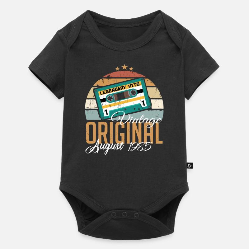 Août 1985 Jubilé 1985 Légendes Août - Body à manches courtes Premium Bébé - noir
