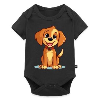 Cute dog design for dog owners - Baby Premium short-sleeve bodysuit - black - Front