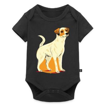 Cute dog design for dog owners - Baby Premium short-sleeve bodysuit - black - Front
