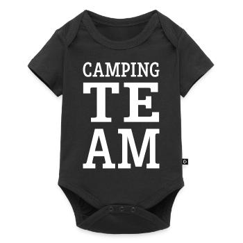 Camping Team - Baby Premium short-sleeve bodysuit - black - Front
