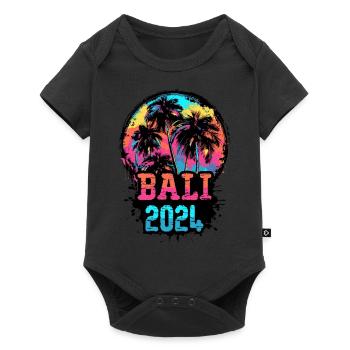 Bali 2024 Team Palm Trees Multicolored - Baby Premium short-sleeve bodysuit - black - Front