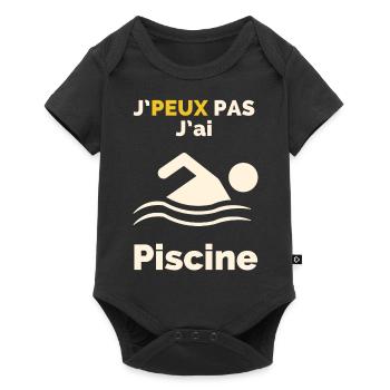 Ich kann kein Schwimmbad haben - Baby Premium Kurzarmbody - Schwarz - Vorne