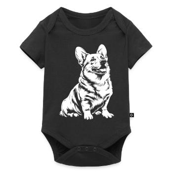 Corgi - Dog Fan - Baby Premium short-sleeve bodysuit - black - Front