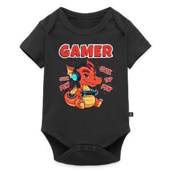Gamer Gaming Cool Dragon Kids Video Games Kids - Baby Premium short-sleeve bodysuit - black - Front