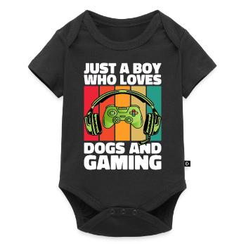 Gamer and Dogs: Video Games and Canine Loyalty - Baby Premium short-sleeve bodysuit - black - Front