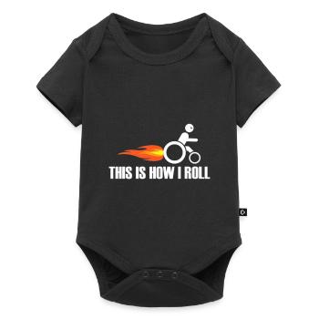 Wheelchair Disability - Wheelchair T-Shirt - Baby Premium short-sleeve bodysuit - black - Front