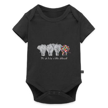Elephant T-Shirt It's Ok To Be A Little Different - Baby Premium short-sleeve bodysuit - black - Front