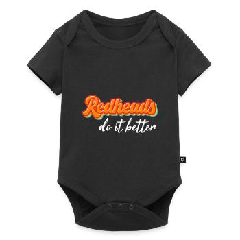 Funny Redheads Do It Better Ginger Irish Red Hair - Baby Premium short-sleeve bodysuit - black - Front