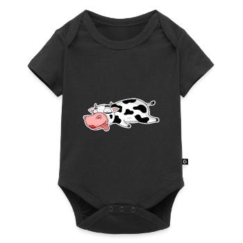 Fille de dame de vache - Body à manches courtes Premium Bébé - noir - Devant