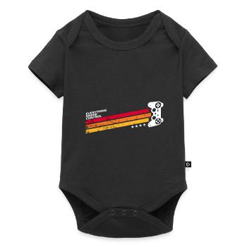 23F 0234 bk - Baby Premium Kurzarmbody - Schwarz - Vorne