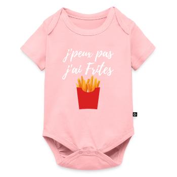 Je peux pas j'ai frite - Body à manches courtes Premium Bébé - rose - Devant