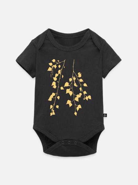 Birkenzweig - Natur - Nachhaltig - Waldbaum - Premium kortærmet baby-body - sort