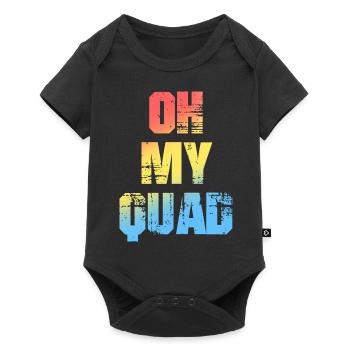 Oh My Quad ATV Slogan für Quad-Fahrer - Baby Premium Kurzarmbody - Schwarz - Vorne