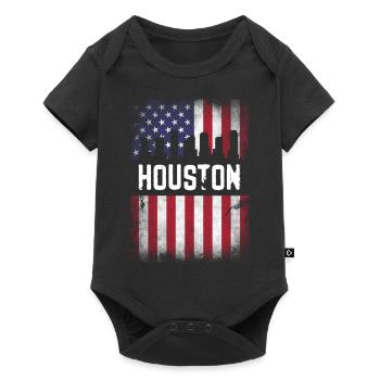 Conception du drapeau de Houston USA pour les fiers résidents de Houston - Body à manches courtes Premium Bébé - noir - Devant