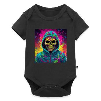 Crâne de crâne cool pour votre look cool - Body à manches courtes Premium Bébé - noir - Devant