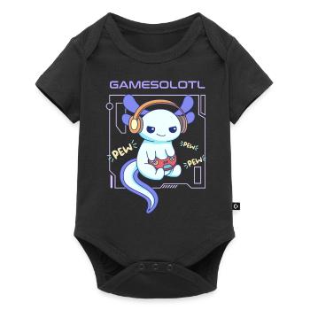 Gamesolotl Word Pun Design for Axolotl Lovers - Baby Premium short-sleeve bodysuit - black - Front