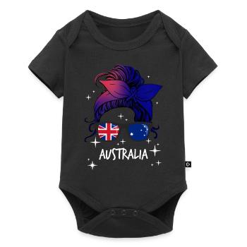Australia - Baby Premium short-sleeve bodysuit - black - Front