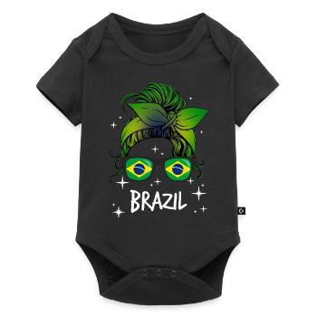 Brazil - Baby Premium short-sleeve bodysuit - black - Front