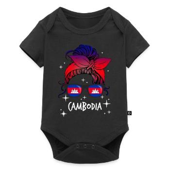 Cambodge - Body à manches courtes Premium Bébé - noir - Devant