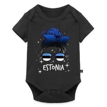 Estonia - Baby Premium short-sleeve bodysuit - black - Front