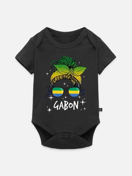 Gabon - Body à manches courtes Premium Bébé - noir