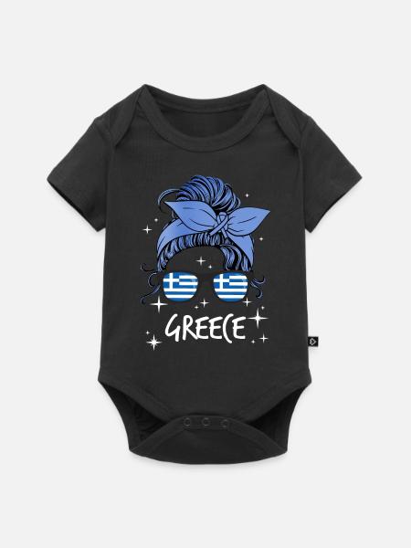 Griechenland - Baby Premium Kurzarmbody - Schwarz