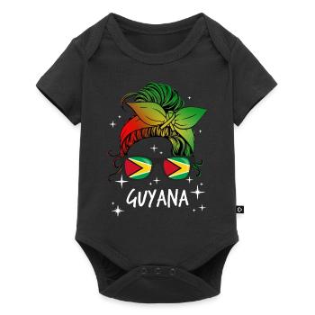 Guyana - Baby Premium Kurzarmbody - Schwarz - Vorne