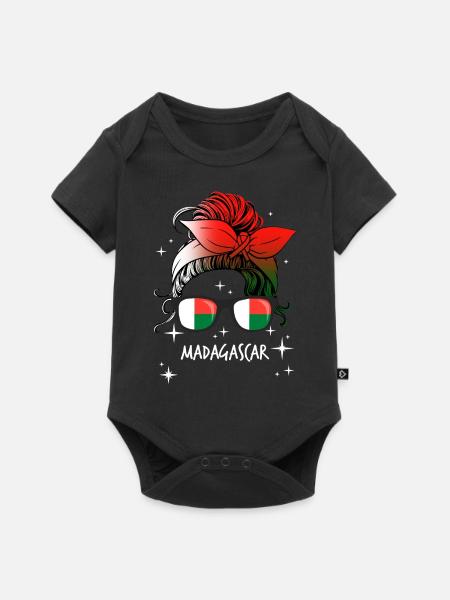 Madagaskar - Baby Premium Kurzarmbody - Schwarz