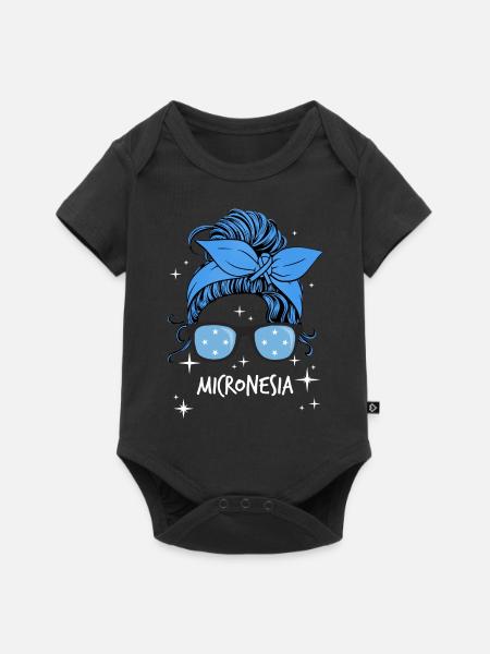 Mikronesien - Baby Premium Kurzarmbody - Schwarz