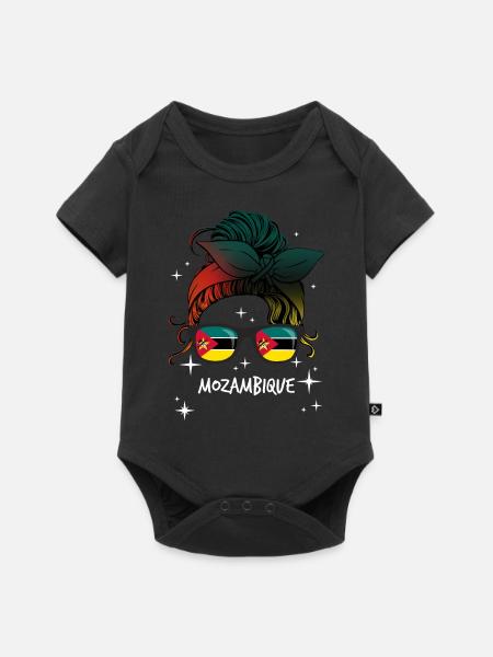 Mosambik - Baby Premium Kurzarmbody - Schwarz