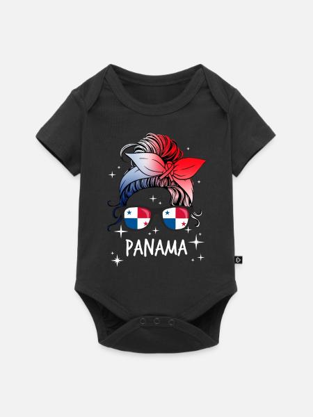 Panama - Baby Premium Kurzarmbody - Schwarz