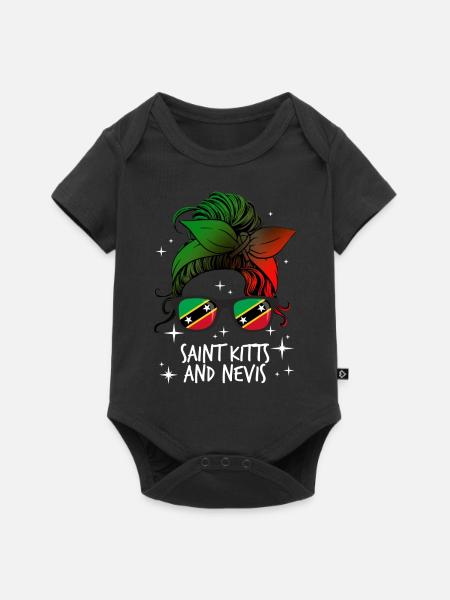 Saint Kitts and Nevis - Baby Premium short-sleeve bodysuit - black