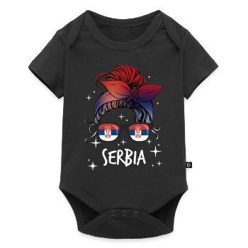 Serbie - Body à manches courtes Premium Bébé - noir - Devant